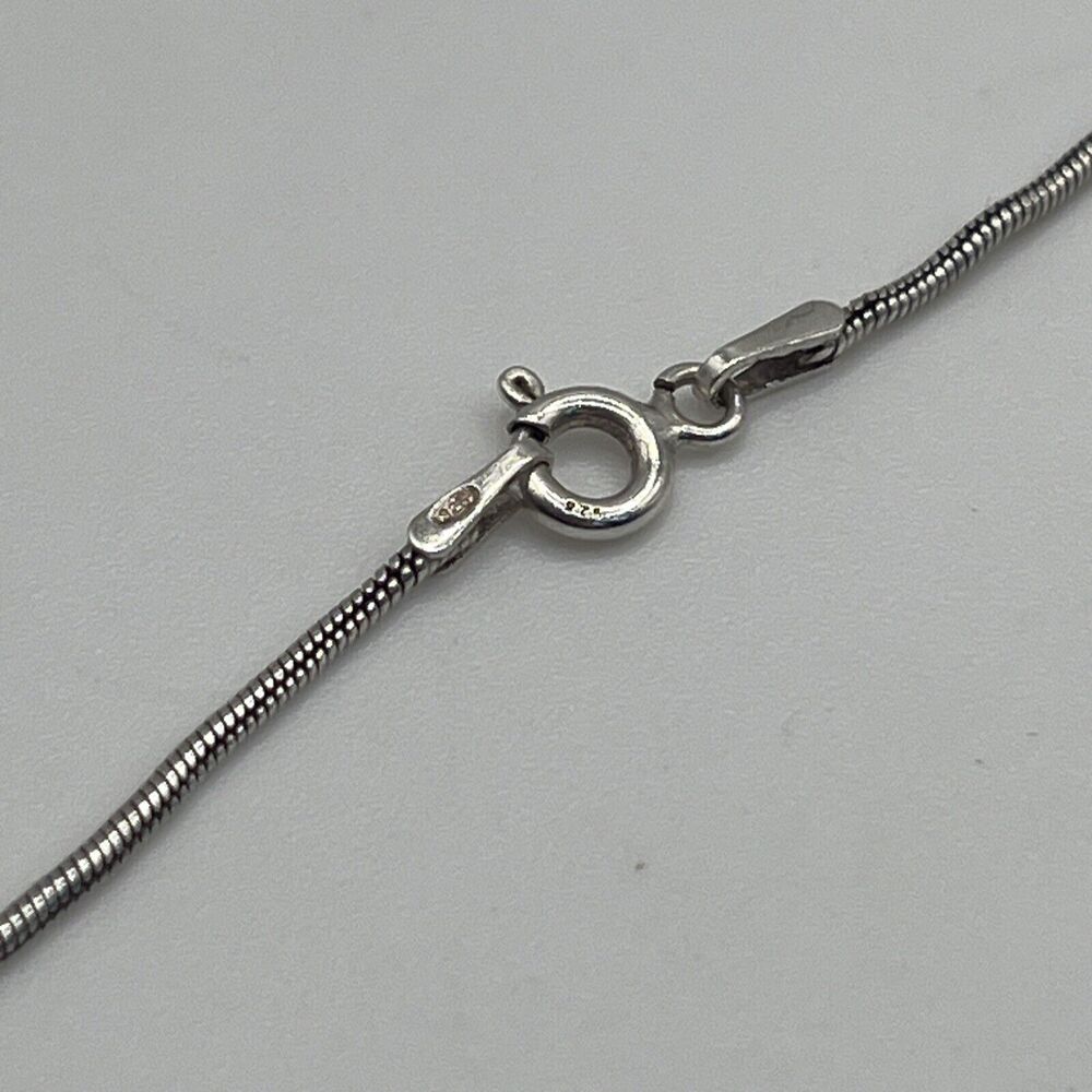 Sterling Silver 925 Cross Rare Garnet Necklace - Picture 6 of 8